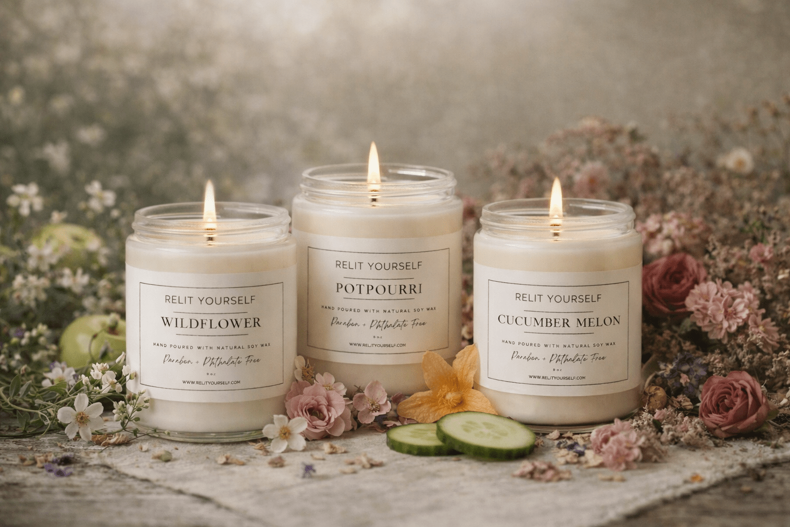 Rewind Collection – Relit Yourself Candle & Co