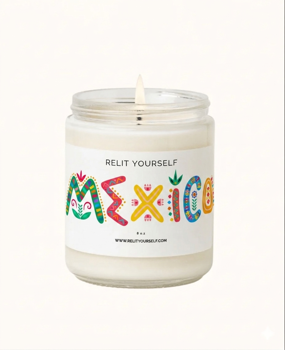 MEXICO | Oceanus, Smoke & Leather | 8oz Scented Soy Candle