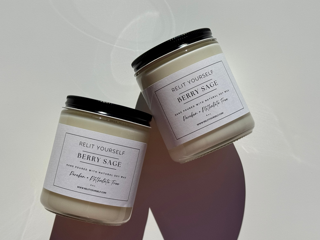 Berry Sage | Blackberry & Sage | 8oz Scented Soy Candle