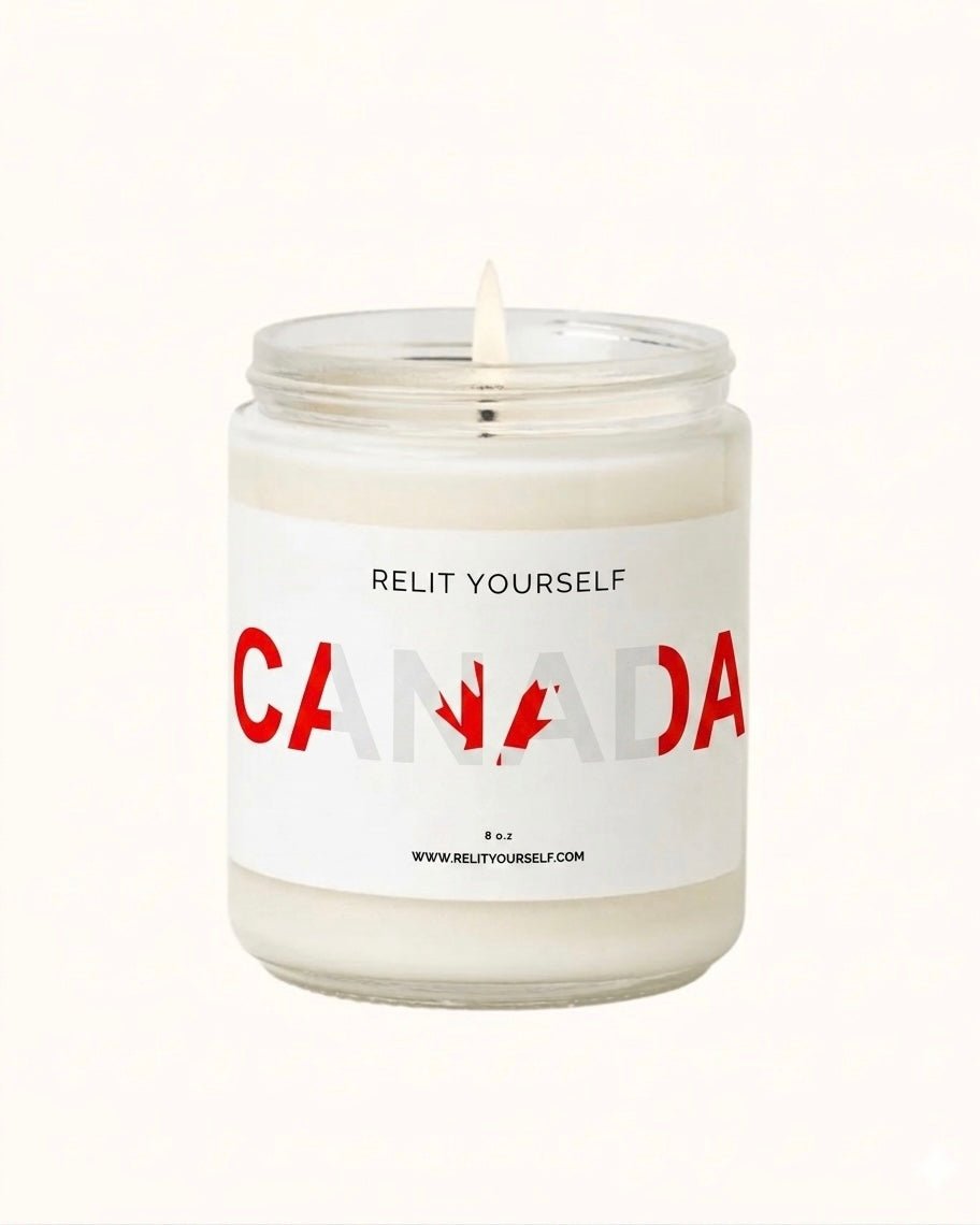 CANADA | Buttercream, Maple Fudge & Vanilla | 8oz Scented Soy Candle - Relit Yourself Candle & Co