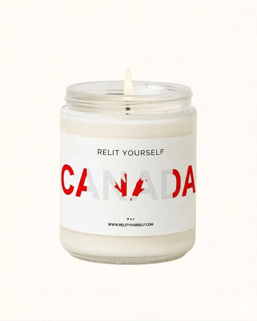 CANADA | Buttercream, Maple Fudge & Vanilla | 8oz Scented Soy Candle - Relit Yourself Candle & Co