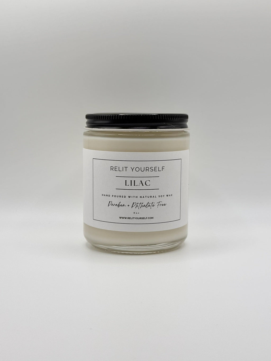 Lilac | Lilac, Hyacinth & Dewy Greens | 8oz Scented Soy Candle - Relit Yourself Candle & Co