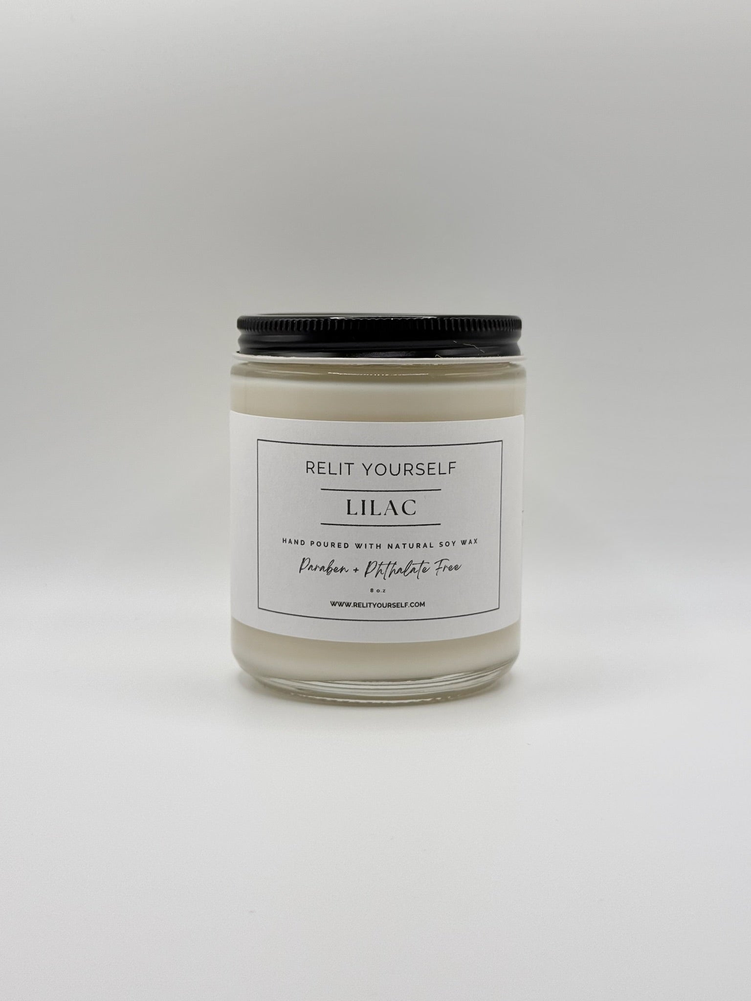 Lilac | Lilac, Hyacinth & Dewy Greens | 8oz Scented Soy Candle - Relit Yourself Candle & Co