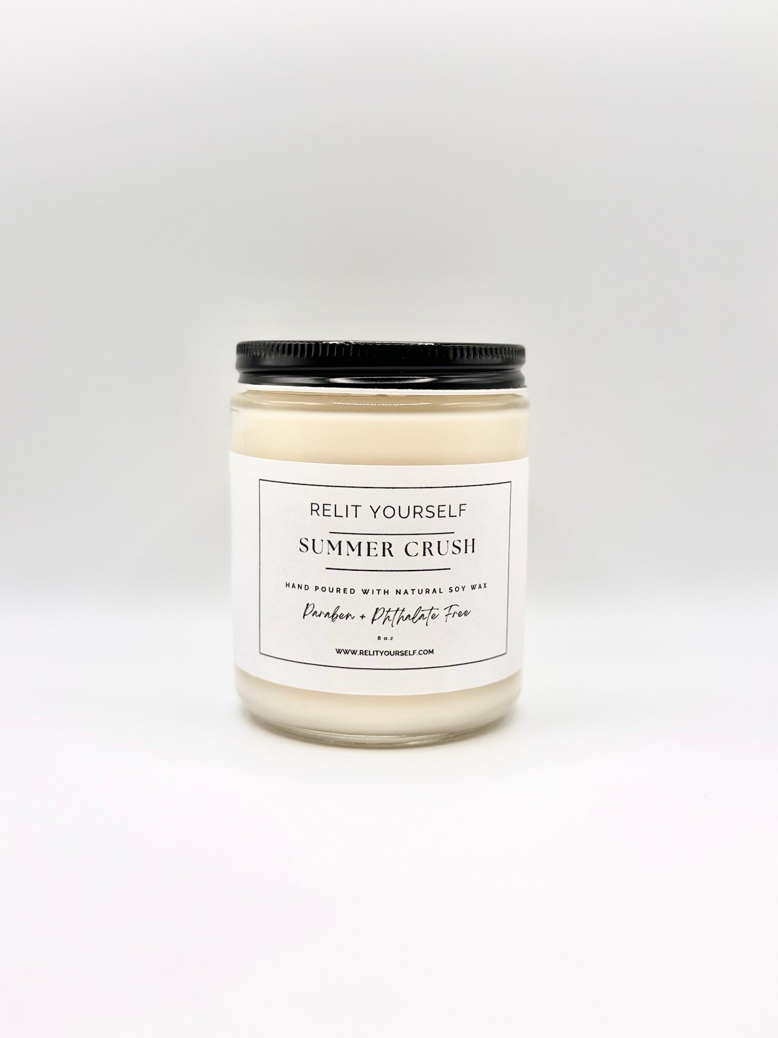 Summer Crush | Cactus, Jasmine | 8oz Scented Soy Candle - Relit Yourself Candle & Co